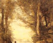 Le Joueur De Flute Du Lac D'Albano - 让·巴蒂斯特·卡米耶·柯罗